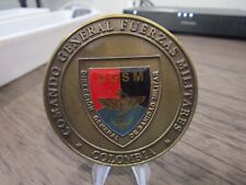 Columbian Army Commando General Fuerzas Militares Colombia Challenge Coin #552S picture
