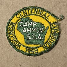 Vintage Boy Scouts 1948 Camp Ammon Wisconsin Centennial Exposition Patch BSA picture