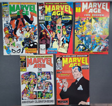(5) Marvel Age #37 84 86 89 1992 Preview Lot Comics 1990 Spiderman X-Men picture