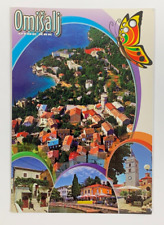Aerial View of Omisalj Otok Krk Croatia Butterfly Cutout Multiview Postcard picture