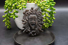 Silver Sheen Obsidian Carving - Medusa picture