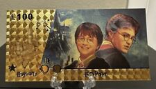 24k gold Foil Plated Harry Potter Hogwarts banknote Collectible picture
