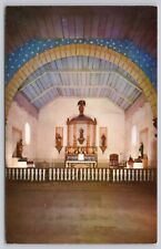 Jolon California, Mission San Antonio Interior Altar, Vintage Postcard picture