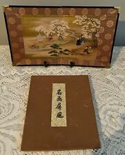 Vintage Japanese Double Panel Kyoto Japan Gold Multi, With Original Box & Insert picture