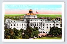 Postcard Washington DC Library Congress 1930s Unposted White Border picture
