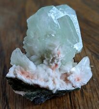 green Apophyllite with Heulandite, minerals, crystals, mineral specimens picture