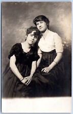 Postcard RPPC Young Women Posing In Studio Photo Friends? Sisters? R22 picture