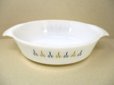 Vintage Fire King Casserole Dish Candle Glow MCM Pattern 1.5 qt Oval picture