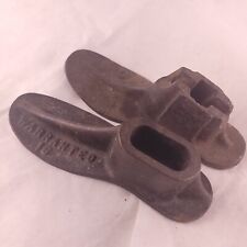 2x Vintage Cast Iron Shoe Molds 