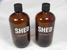 PAIR Shed Cafe Healdsburg, CA GROWLERS Amber Glass Standard Screw Top BEER, SODA picture