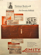 1961 Amity Vintage Print Ad Norman Rockwell His Favorite Billfold picture