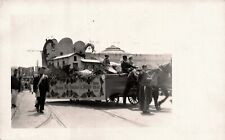SAN FRANCISCO RPPC, PARADE FLOAT LED BY HORSE, MISSION SAN FRANCISCO MARKED 1925 picture