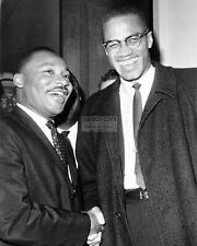 11X14 PHOTO - MARTIN LUTHER KING, JR. AND MALCOLM X CIVIL RIGHTS ICONS (WW267) picture