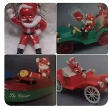 Vtg 40-50's E Rosen/Rosbro Sitting Santa For Car ~ Boat ~ Wagon ~ Reindeer  READ picture