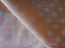 Atq Imported Chinese Silk Fabric Pale Pink & White Polka Dots 19c 12 yds x 45