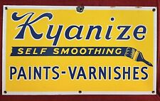 Vintage 1930’s Kyanize Paints Varnishes Porcelain Enamel Advertising Sign picture