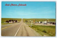 c1950's View Of US Highway 36 Last Chance Colorado CO Unposted Vintage Postcard picture