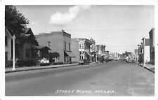 J70/ Arcadia Wisconsin RPPC Postcard c40-50s Main St Stores 36 picture