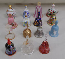 Lot of 15 Franklin Mint Bells Porcelain Glass Brass Pewter Cloisonne Faberge picture
