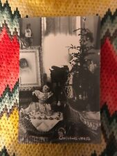 Christmas 1890’s Picture Postcard of a Girl and Christmas Tree -  free postage picture
