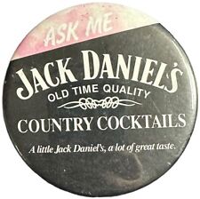 Vintage Jack Daniels Old Time Quality Country Cocktails Button Pin ￼ picture