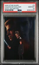 2002 Star Wars Attack of the Clones Anakin Skywalker Silver Foil PSA 10 Pop 2 picture