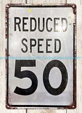 Reduced Speed 50 metal tin sign metal wall art advertisings leaves picture