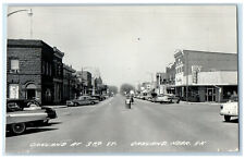 c1960's Oakland at 3rd Street Business Section Nebraska NE RPPC Photo Postcard picture