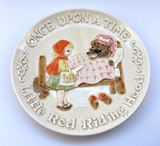 Quon Quon  Once Upon A Time LITTLE RED RIDING HOOD Plate Made in Japan Nursery picture