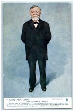 c1910s Mr. Andrew Carnegie Vanity Fair Cartoons Tuck's Unposted Antique Postcard picture
