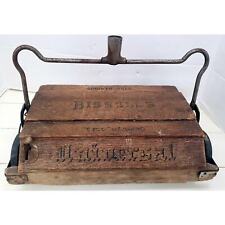 Antique Bissell Wooden Vacuum Sweeper Cyco Bearing Universal Wood Floor    picture