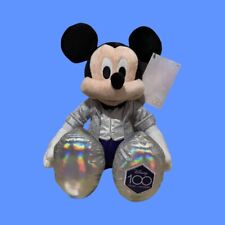 Disney Parks 100 Year Platinum Anniversary Mickey Mouse Plush Toy NEW W tags picture