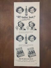 1949 vintage Royal crown cola Gene Tierney print ad, That wonderful urge movie picture