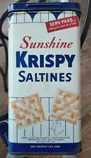 Vintage Sunshine Krispy Saltines 14.5 oz Tin Container picture