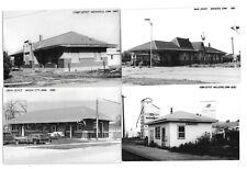 4 Train Depots Indianola Spencer Malvern Mason City IA Iowa RPPC Postcards picture