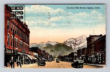 Ogden UT-Utah, Twenty Fifth Street, Advertising, Vintage c1915 Postcard picture