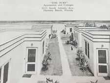 C 1940 The Surf Apartments & Cottages Atlantic Ave Daytona Beach FL Postcard picture