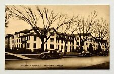 1940s Halstead Kansas KS Hospital Artvue Vintage Postcard Streetview Harvey Co picture