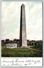 c1900s Bunker Hill Monument Boston Massachusetts Undivided Antique Postcard picture