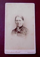 BOURNEMOUTH WOMAN. VICTORIAN FASHION CARTE DE VISITE by DEBENHAM & GOULD, c1880s picture