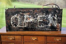 Vintage Neon Open Bar Sign Metal can for Parts Repair double sided picture