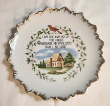 Vintage Wall Plate I Am The Master Of This House Whatever My Wife Says Shall Be picture
