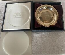 Franklin Mint -Official 1973 Inaugural Nixon Agnew Sterling Silver Plate 12.5 Oz picture