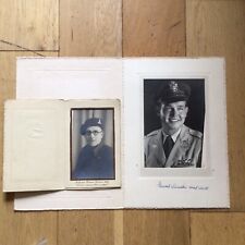 2 WW11 Military Personnel Portrait Photos - USA & England picture