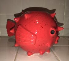 Munktiki Puffer Fish Red & Black Speckle Full Size Tiki Mug Bowl SUPER RARE picture