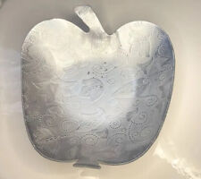 Vintage Neocraft by Everlast Forged Aluminum Apple Shaped Floral Trinket Dish picture