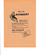 The Avenger Pulp Magazine Print Ad 1939 Kenneth Robeson picture