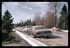 sl74  Original slide 1970's  Cadillac vintage car mountain view sepia 606a picture