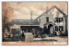 c1910's Mrs. Laure Wells & Sheldon Memorial Deerfield Massachusetts MA Postcard picture