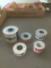 Lot of 5 Vintage Adhesive Tape Metal Tins bays Curity Dr. scholls sentinel #125 picture